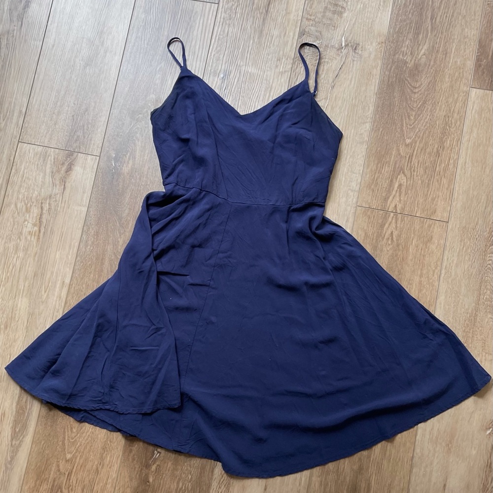 Navy Blue A-line Dress